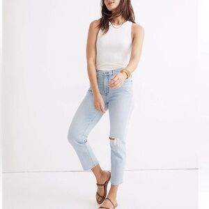 Madewell Mid Rise Classic Straight Jeans size 24 Ankle